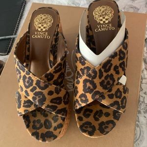Vince Camuto  animal print wedge